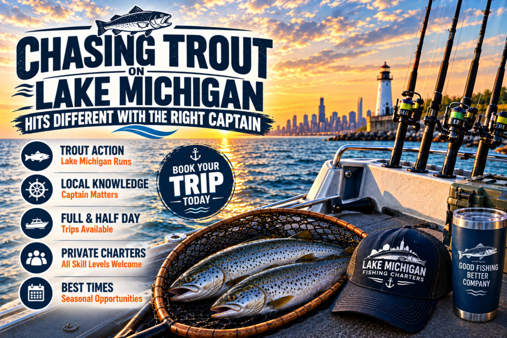 Chasing Trout on Lake Michigan
